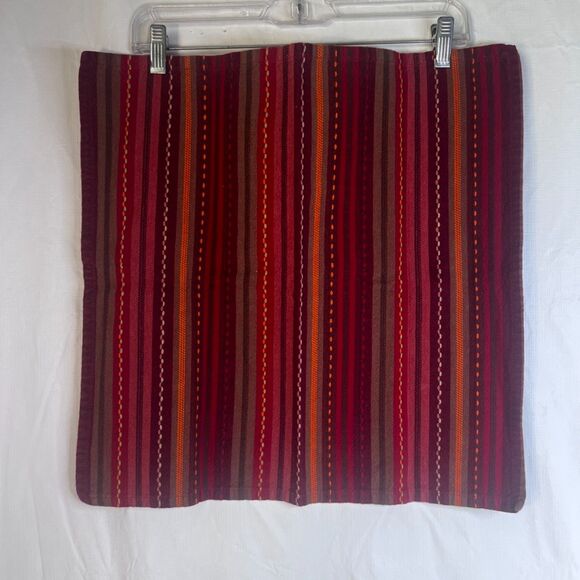 Napkins Set of 6 Colorful Striped Cloth Reusable Dinner Napkins Vibrant Festive - Picture 2 of 7